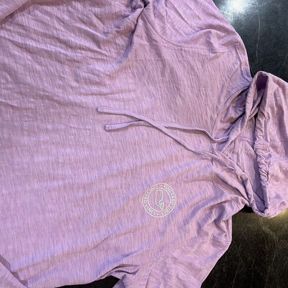 Vineyard Vines Women's Hooded T-Shirt Long Sleeve Purple Size L - Picture 3 of 7